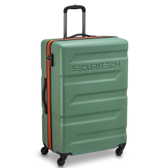 Securitech by Delsey, Slash 28" Checked Expandable Spinner Luggage, Green
