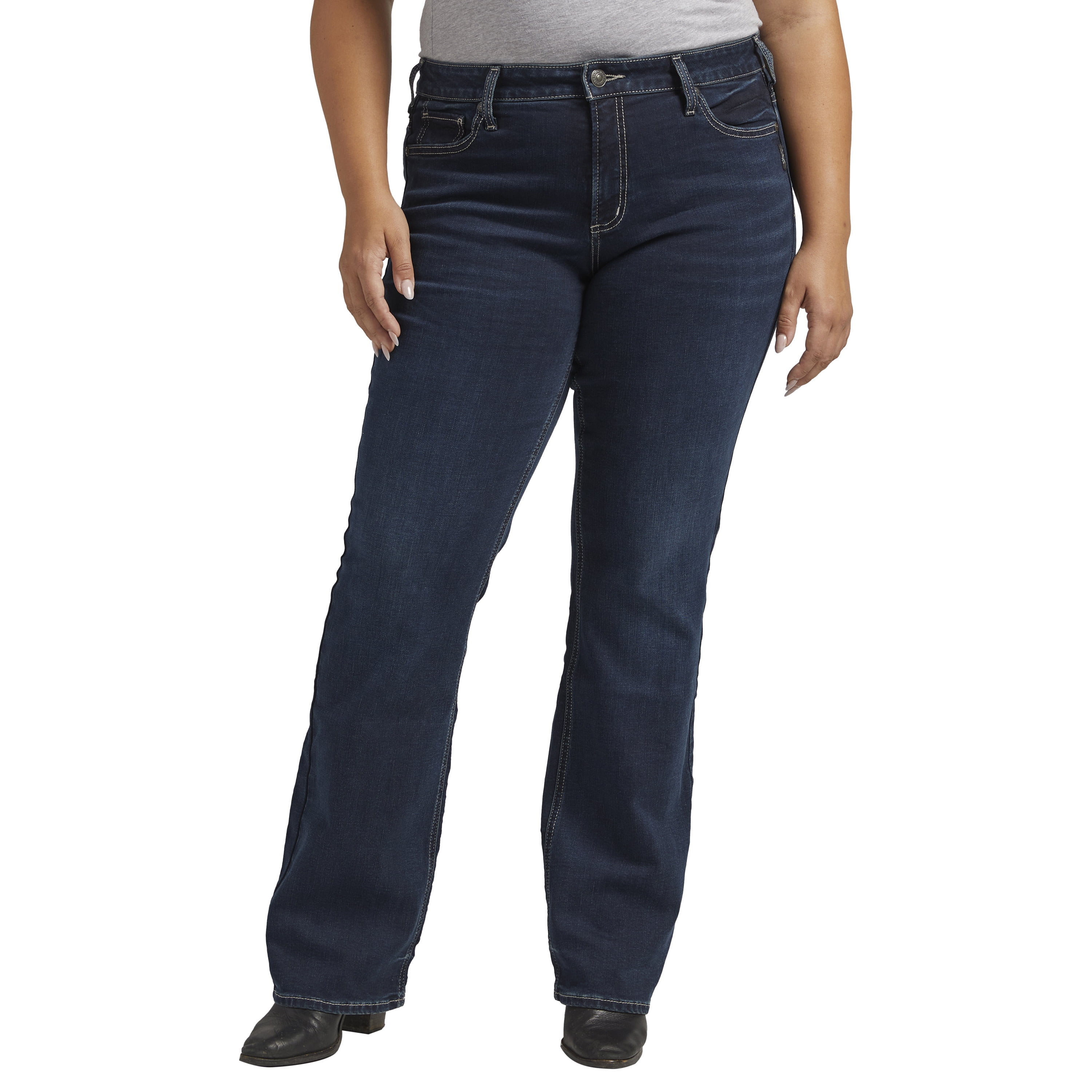 Silver Jeans Co. Plus Size Suki Mid Rise Bootcut Jeans , Waist Sizes 12-24  - Walmart.com