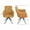 Orange#6, variant on 270° Swivel Chair Set of 2 - Beige Upholstered Dining Chairs with Metal Base (22.44" X 18.7")