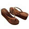 thumbnail image 1 of Sandalias Cuña JShteea para Mujer Transpirables Antideslizantes Marrón Oscuro L 38-39, 1 of 7