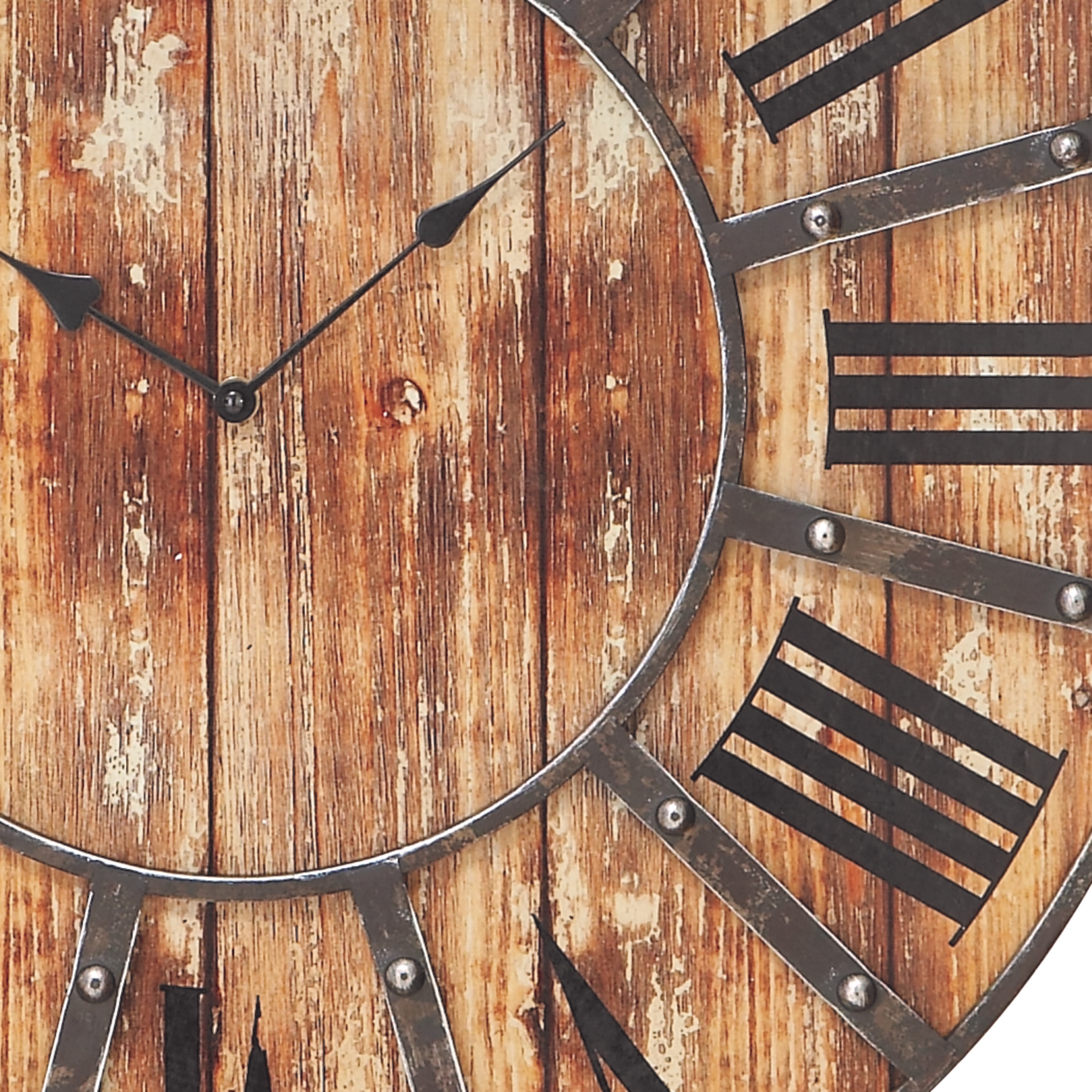 DecMode 24" Brown Wood Wall Clock