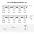 thumbnail image 3 of Mini foco LED para empotrar en el techo, 1 W, con controlador de CA de 100-265 V para el hogar, el armario de vinos, el joyero, la sala de estar o el armario, 10 unidades, 2800 K, 3 of 5