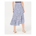 thumbnail image 2 of MAISON JULES Womens Navy Floral Midi Hi-Lo Skirt Juniors Size: L, 2 of 2
