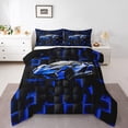 thumbnail image 2 of Erosebridal Gradient Rectangle Bedding Sets Twin with Comforter, Cool Racing Car Duvet Insert, Extreme Sports Decor, Reversible, 2 of 7