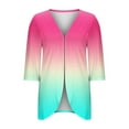 thumbnail image 6 of Swimsuit Coverup for Women Summer Short Sleeve Bathing Suit Cover Up Loose Fit Casual Summer Tops, 6 of 7