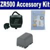 Canon ZR500 Camcorder Accessory Kit includes: SDC-27 Case, SDBP2L12 Battery, ZELCKSG Care & Cleaning