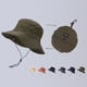 thumbnail image 4 of Guardurnaity Sombrero de jardinería impermeable y resistente al sol, plegable y fácil de guardar, para mujer, tipo cubo con cordones. Sombreros Negro, 4 of 6