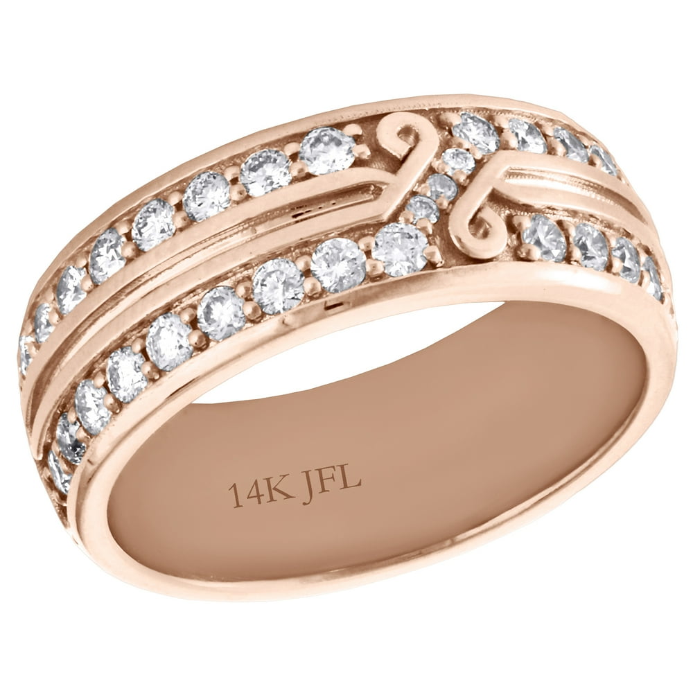 JFL Diamonds & Timepieces 14K Rose Gold Mens Round