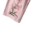 thumbnail image 6 of Delayuji Women's Linen Pants Embroidered Wide Leg Pant Trousers Breathable Loose Cotton Linen Pants, 6 of 6