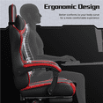 thumbnail image 2 of Alden Design Ergonomic Gaming Chair with Slide Out Footrest, Black/Red, 2 of 12