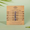 thumbnail image 3 of SNNROO 6pcs Red Rope Knot Evil Eye Blue Eye Friendship Bracelets For Children With Adjustable Paper Card, 3 of 5
