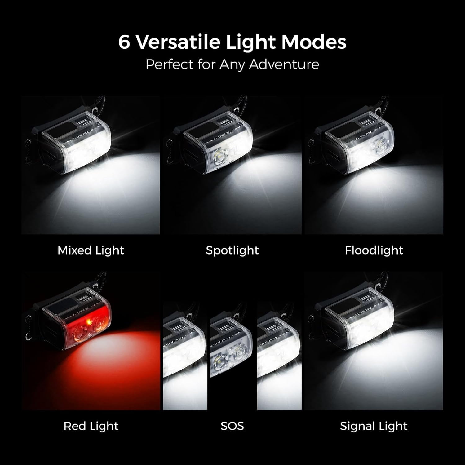 Ultra Lightweight Headlamp, 600 Lumen USB-C Rechargeable Headlamp with White Red Light, Adjustable Headband, for Camping, Back Packing, Hiking and Fishing