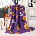 thumbnail image 2 of Halloween Pumpkin Ghost Pattern Blanket,Comfortable Soft Lamb Wool Throw Blanket,All Season,Warm Lightweight Blankets for Sofa Bed Couch Living Room Chair,40"x50", 2 of 4