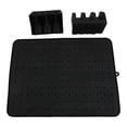 thumbnail image 4 of BUYISI Silicone Drain Pad Drying Mat with Dish Holder for Kitchen Tableware 40X30Cm Black, 4 of 9