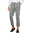 thumbnail image 5 of INSPIRE CHIC Stripe Business Pants for Men's Slim Fit Tapered Dress Pants, 5 of 5