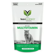 VetriScience Nu Cat Multivitamin, Daily Nutritional Support for Cats, Fish Flavor, 30 Bite-Sized Chews