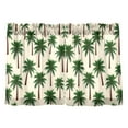 thumbnail image 7 of Yayeee Kitchen Curtains Tier Pair Light Filtering 27"x24" Rod Pocket Short Cafe Window Panel, Yellow Palm Tree Pattern, 7 of 7
