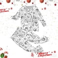 thumbnail image 4 of DIY Hand Painted Coloring Matching Family Christmas Pajamas Set Printing Long Sleeve Pullover Top and Pants with Nightgown for Adults, 4 of 4