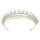 thumbnail image 1 of KAKOWELY 1 pieza elegante tocado de novia con corona de perlas brillantes tocado de boda, 1 of 5