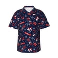 thumbnail image 1 of Fotbe Winter Sports Fun Pattern Camisa Hawaiana para Hombre Unisex – Camisa Casual de Verano con Botones de Manga Corta de Algodón y Lino,Medium, 1 of 7