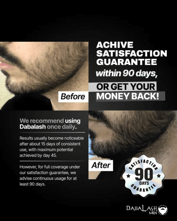 DABALASH Men Professional Beard and Mustache Strength Serum with Castor Oil – 0.18 oz