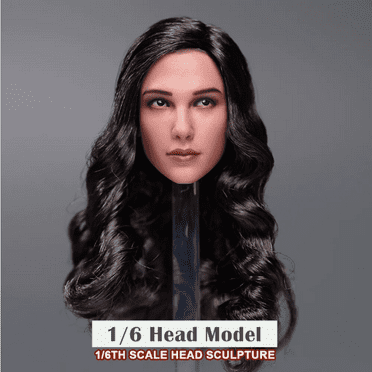 1/6 Scale Wave Curly Hair Woman Head Sculpt For 12" Female PH TBL Action Figure Body Doll