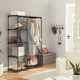 thumbnail image 2 of Boutique Home Freestanding Opn Wardrobe Vertical Shelf with Rack and Shelves, 2 of 4