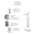 thumbnail image 6 of Transolid T4250-WH/BN Blythe Floor Mounted Tub Filler with Hand Shower in White/Brushed Nickel, 6 of 15