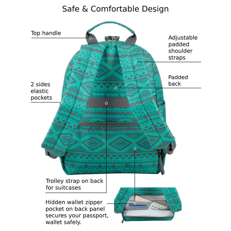 Eastsport Lauren Mini Backpack Aztec Ash Grey Walmart