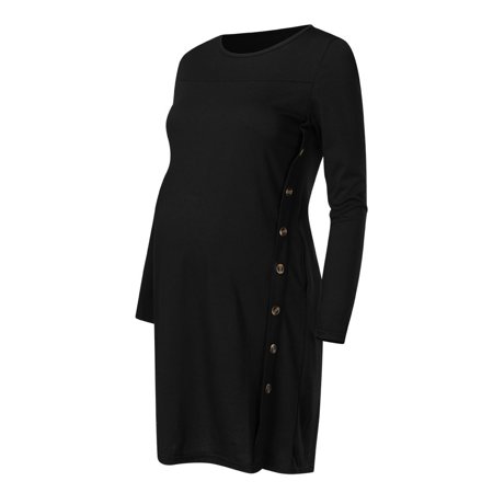 

Outtop Women s Maternity Pregnanty Long Sleeve Solid Tops Blouse Button Autumn Winter