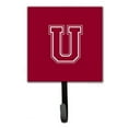 thumbnail image 5 of Letter W Initial Monogram - Maroon and White Leash or Key Holder, 5 of 7