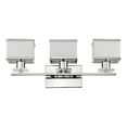 thumbnail image 2 of RADIANCE Goods Contemporary 3 Light Chrome Finish White Opal Glass Bath Vanity Wall Fixture 24" Wide, 2 of 3