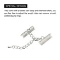 thumbnail image 4 of 10Set Ribbon Crimp Clamp Ends Lobster Claw Clasps & Chain 20mm Silver Tone for DIY, 4 of 6