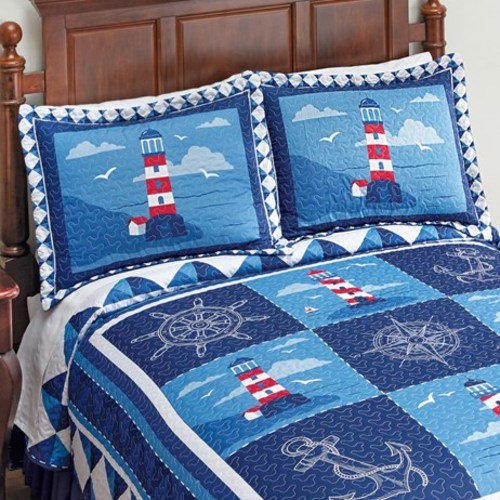 Classic Cape Cod Lighthouse Nautical Pillow ShamShamMulti Walmart