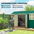 thumbnail image 4 of Outsunny 12' x 5.5' Metal Garden Storage Shed with Lockable Door Green, 4 of 10