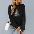 thumbnail image 2 of Maplenight Women's Christmas Sweatshirt Xmas Graphic Printed Crew Neck Pullover Sweatshirts Holiday Vacation Long Sleeve Shirts, 2 of 5