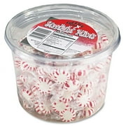 Office Snax Starlight Mints, Peppermint Hard Candy, Individual Wrapped, 2 lb Resealable Tub