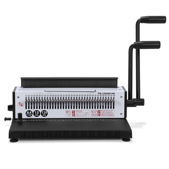 golytefs 1500B34R Round Hole Binding Machine 3 1 Pitch Wire-o Binder Manual Punching Tool