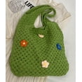 thumbnail image 3 of Kukuzhu Crochet Tote Bag for Women Hollow Shoulder Bag Knit Tote Bag Large Hobo Bag Summer Aesthetic Knit Bag with Flower Decor, 3 of 7
