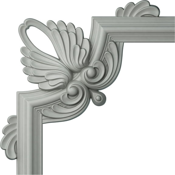 16 1/2"W x 16 1/2"H Bedford Panel Moulding Corner (matches moulding PML02X01BE)