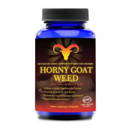 Horny Goat Weed 1000mg Extract for Advanced Libido Support (60 (Best T Booster For Libido)