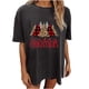 thumbnail image 2 of Pntutb Blusa de manga corta con estampado de calavera, sol y luna, estilo vintage, para mujer Pntutb Pntutb-4606, 2 of 9