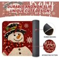thumbnail image 6 of Winter Christmas Front Door Mat Outdoor Decor, Snowman Christmas Welcome Mat Doormat Outdoor Rug, Holiday Christmas Door Mats Outside, Red, 17" x 30", 6 of 6