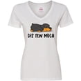thumbnail image 3 of Inktastic Napping Dis Tew Much Rottweiler Women's V-Neck T-Shirt, 3 of 5