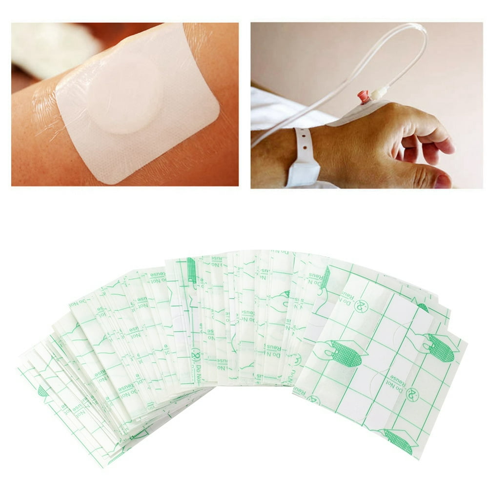 Kritne 100pcs Transparent Waterproof Tape PU Film AntiAllergic Wound