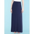 thumbnail image 3 of Made by Johnny Women's Fold-Over Maxi Skirt L NAVY, 3 of 6