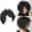Black, variant on Pullover Toupee-Women'S Wig Black Small Curly Wavy Fiber High Temperature African False Head Cover Curly Human Hair Wig Glueless Lace Front Human Hair, Short Curly Hair Fluffy Black Small Curls,