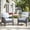 Gray, variant on Toject 4 Pieces Patio Furniture Set, All-Weather Wicker Outdoor Furniture Loveseat Table Chairs Set for Porch, High Back Conversation Set for Backyard, Balcony, Gray
