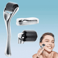 thumbnail image 2 of 2 Dermaroller Facial Barba Titanio Skincare Rodillo Facial Malubero, Plata, 2 of 5