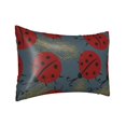 thumbnail image 2 of Disketp Ladybug Satin Pillowcase For Hair And Skin - Satin Pillow Cases Standard Size 20x30 Inches With Zipper,Gifts For Women Men, 2 of 8